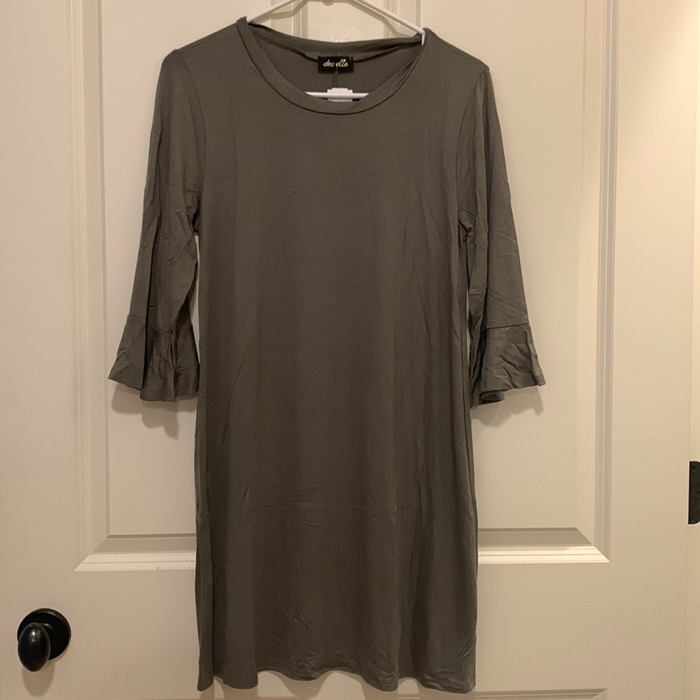 Dee Elle for Stitch Fix Darby Knit Dress, olive, size small, NWT